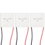 Alinan 3pcs TEC1-12704 Semiconductor Refrigeration Tablets TEC1-12704 12V 4A Heatsink Thermoelectric Cooler Cooling Peltier Plate Module 40x40MM