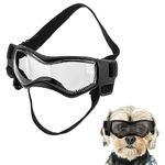 Small Breed Dog Sunglasses, Dog Goggles for Small Dogs Windproof Anti-Fog Dog glasses Adjustable Dog Goggles for Pet Small Medium Dogs Outdoor Eye Protection