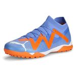 PUMA Future Match Turf Shoes, Blue Glimmer/Puma White/Ultra Orange, 7