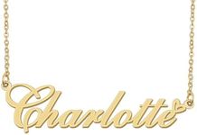 18k Gold Plated Charlotte Name Neck