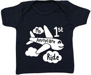 Hippowarehouse My First Aeroplane Ride Baby Unisex t-Shirt Short Sleeve Black