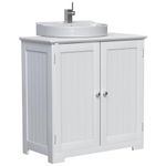 Bath Vida Priano Under Sink Bathroom Cabinet Floor Standing Storage Cupboard Basin Unit, White