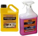 Fenwicks Caravan Cleaner - Yellow, 1 Litres & 0038C Streak Remover - Transparent, 1 Litres