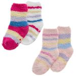 Undercover 4 Pairs Baby Girls Cosy Socks 44B1009 Mixed Pink Stripes (1 x Each) 0-0