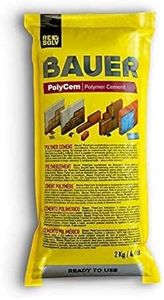 Bauer Instant Polymer Cement, Ready-to-Use Alternative to Mortar & Adhesives - Versatile for Concrete Crack Repair, Stone Tile Crack Repair & Brick Repair, Convenient, Durable & Easy to Store - 2kg