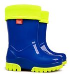 Demar Toddlers Kids Boys Girls 2-10yrs Wellies Rain Boots Children Wellington Warm Lined (Blue), 5 UK Child