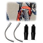 V Brake Noodles, V Bike Brake Noodles 2 Sets Bicycle Cable Guide Pipe V Brakes Bike Repair Parts Cycling Brake Pipes Rubber Hoses for Road Mountain Bicycle Accessories