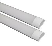 MHtech 3Ft LED Batten Light, 3600LM 30W 6500K LED Tube Light, 2-Pack Slim Profile Dust-Proof Integrated Housing, Flexible Surface Mounted Linear Ceiling Garage Light, Indoor Use (3ft)