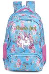 BEAUTY GIRLS By Hotshot 1569|School Bag|Tuition Bag|Unicorn Bag|College Standard Backpack |For Girls&Women|18Inch|32L Waterproof School Bag (Blue)