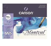 Canson Montval Watercolor Paper 300 GSM 21 cm x 29.7 cm (Size A4) 10 Sheet Packet, Multicolour