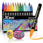 Acrylic Paint Pens Paint Markers For Stone Painting，24 Premium Graffiti Markers For Kids Adults，acrylic Paint Markers For Rock,Mug,Ceramic,Glass, Wood,Canvas,metal,Diy Crafts Making Art Supplies