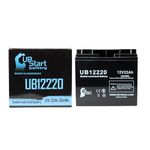 UB12220 Universal Sealed Lead Acid Battery (12V, 22Ah, T4 Terminal, AGM, SLA) Replacement - Compatible with APC Smart UPS 1500, Smart-UPS 3000, RBC7, SUA1500, Smart-UPS 1400, RBC43, 1000XL