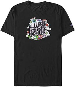 ESPN Unisex No Person Shall Short Sleeve Tee Shirt, Black, Medium