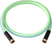 Atlantic Female to Female Heavy Duty Garden Hose 5/8 Inch x 6 Foot Green Color Short Leader Water Hose (6FT Female-Female)