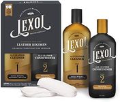 Lexol Leather Care Kit Conditioner and Cleaner, Use on Car Leather, Furniture, Shoes, Bags and Accessories, Trusted Leather Care Since 1933, Quick & Easy 2-Step Regimen, 16.9 oz Bottles Plus 2 Sponges