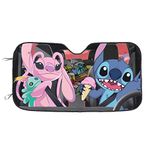 Pink Cute Cartoon Windshield Sunshade for Car Truck & SUV Folding Car Sun Shade for Front Window to Keeps Vehicle Cool