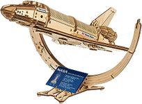 UGEARS NASA Space Shuttle Discovery - Wooden Models to Build for Adults - Space Shuttle Model Kit - Mechanical 3D Puzzle Wooden Model Kit for Adults - Spacecraft Model with Detailed Features