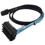 YIWENTEC Mini SAS 36 SFF-8087 to (4) SFF-8482 Connectors With SATA Power 1m (1m)