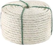 Cat Natural Sisal Rope for Replacement Scratching Posts,Sturdy Hemp Rope for Repairing Modern Cat Trees,6mm Diameter Sisal Rope Can DIY for Furniture Protection from Cats Scratch (33 ft, White)