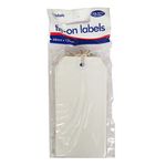 White Colour tie-on Luggage Labels 60x120 mm Strung Tags - Pack of 10