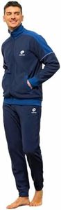 Lotto Tuta UOMO in Pile con Zip Intera - Tuta Uomo Casa - Tuta Uomo Invernale - Tuta Uomo Completa - Tuta Uomo Pile (2021 BLU, S)