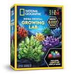 NATIONAL GEOGRAPHIC Mega Crystal Growing Kit for Kids- Grow 6 Crystals + Light-Up Stand, Science Gifts, Crystal Making, Science Kit for Girls & Boys