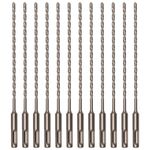 HLOFIZI 3/16" Masonry Drill Bits 8" SDS Plus Hammer Drill Bit, 3/16 inch Concrete Drill Bit for Block, Brick, Stone, 12 Pack