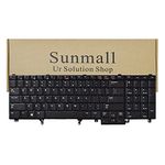 SUNMALL Replacement Keyboard Compatible with Dell Latitude E5520 E5520m E5530 E6520 E6530 E6540 Precision M4600 M4700 M6600 M6700 Laptop US Layout(6 Months Warranty)