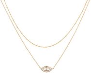 Mevecco Layered Heart Necklace Pend