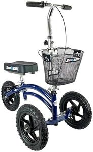 KneeRover Original Steerable All Terrain Knee Scooter for Adults for Foot Surgery Heavy Duty Knee Walker for Broken Ankle Foot Injuries Recovery - Leg Scooter Best Knee Crutch Alternative (Blue)