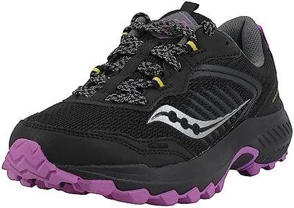 Saucony Women's Excursion Tr15 Trail Running Shoe, Black/Purple/Yellow, 8.5 Wide