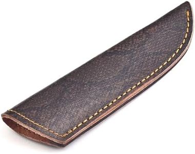 Leather Knife Sheath with Belt Loop, Crocodile Pattern, 4 Colors Available