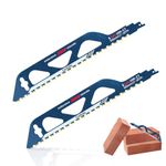 WDKXCN Reciprocating Saw Blades, 2 Pcs Concrete Sabre Saw Blades, Saw Blades for Cutting Brick Block Cement Board, Professional Saw Blades Compatible with Bosch Dewalt, 300mm