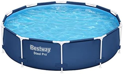 Bestway Steel Pro Swimming Pool Set | Above Ground Round Paddling Pool, 10’ x 30"