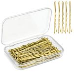 AIEX 50Pcs Hair Pins Kit Hair Clips Secure Hold Bobby Pins Hair Clips for Women Girls and Hairdressing Salon (Gold)