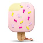 elago Ice Cream Case Compatible with AirPods 3 Case Cover - Karabiner Included, Supports Wireless Charging, Shock Resistant, Easily Cleaned, Full Protection (Strawberry)