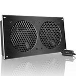 AC Infinity AIRPLATE S7, Quiet Cooling Fan System 12" with Speed Control, for Home Theater AV Cabinets