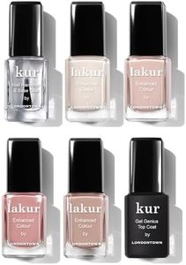 LONDONTOWN The Sophisticate Collection - Full Manicure Nail Polish Kit with Nail Hardener & Base Coat, Gel Genius Top Coat, and 3 Nail Color Shades, 0.40fl oz