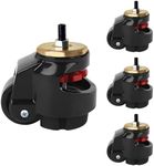 Retractable Heavy Duty Leveling Casters 4Pcs- 4400 lbs Per Set - Premium Quality - Heavy Duty Machine Retractable Casters - 1100 lbs Capacity Each Caster(2.5 INCH)
