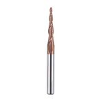 SpeTool Ball Nose Tapered End Mill 1/4"Shank 2-Flute with 1.0mm Ball HRC55 H-Si Coated