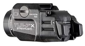 Streamlight TLR-7X Weapon Light, 500 Lumens, High Switch, CR123A Lithium Battery, Key Kit, 69423