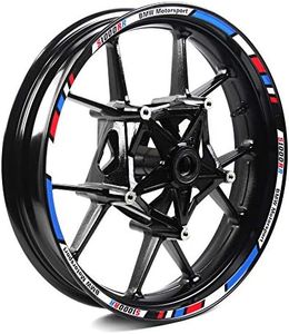 Arashi 17” Wheel Rim Tapes Sticker Decals Designed for BMW S1000RR Motorcycle Accessories Waterproof Reflective Blue