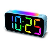 Topski Loud Alarm Clocks for Bedrooms Heavy Sleepers, Digital Clock with Night Glow, Large Display, Dual Alarm, Snooze, Dimmable Bedside Alarm Clock for Kids Teens Boys Girls