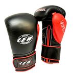 LEW Black/Red Gel Sparring Gloves (Black/Red, 18 OZ)