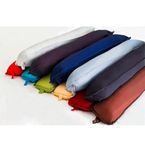 Plain Dyed Fabric Hollowfibre Filled Draught Excluder Stopper Cushion - Heavy Door Draught Stopper for Bottom of Door/Window - Draft Insulator - 90x18cm (Navy)