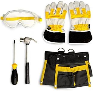 Red Tool Box Stanley Jr. 5 Piece Tool Set | Real Tools for Kids