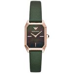 Emporio Armani Leather Gioia Analog Black Dial Women's Watch - Ar11149