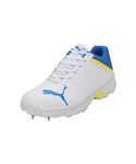 Puma Mens Spike 22.2 White-Yellow Blaze-Ultra Blue Cricket Shoe - 11 UK (10729903)