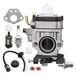 laffoonparts 300486 11334 Carburetor Carb Compatible with 2 Cycle 43cc Powermate PCV43 Tiller Compatible with Earthquake E43 MC43 MD43 WE43 WE43E WE43CE Carb Fuel Line Tune Up Kit