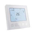 KETOTEK WiFi Smart Thermostat for Boiler 3A 220V Compatible with Alexa, Digital White Boiler Thermostat Programmable Tuya/Smart Life APP Remote Control, Dry Contact